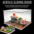 1/64 Scale Car Model Display Case, Hot Wheels Diorama Display Park with LED Lights (Includes 6 Parking Spaces)