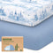 Yoofoss Baby Crib Sheets Viscose Derived from Bamboo, 2 Pack Fitted Crib