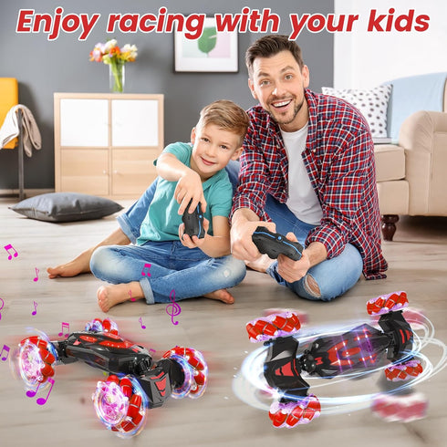 YEMIAI 8-12,Drift Music,4WD 360 4-7 Gesture Sensing RC Stunt Car,Remote Control Car Toys for Ages Cars with Lights