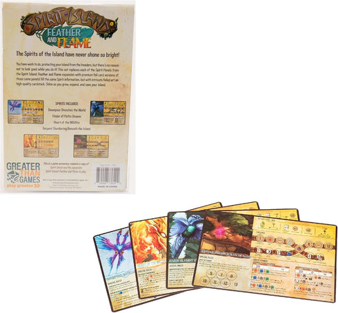 Greater Than Games | Spirit Island: Feather & Flame - Foil Panels, Cooperative Strategy Board Game Accessory Upgrade