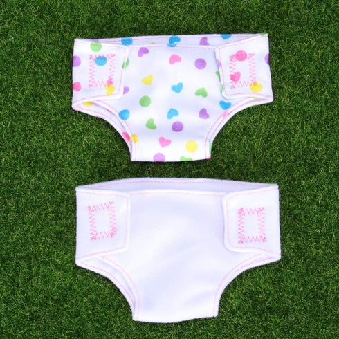Tomaibaby Doll Clothes, 2pcs Adjustable Reusable Doll Diapers for 14-18 Inch Baby Dolls