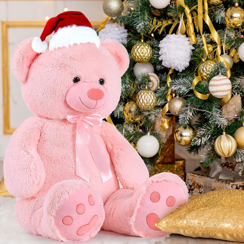 36 inch 3ft MorisMos Big Teddy Bear Stuffed Animal, Large Bear Plush, Big Stuffed Bear with Footprints Gifts for Kids