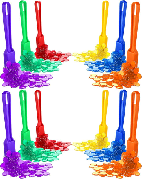 1212 Pcs Magnetic Bingo Wands with Chips - Rainbow Set for Kids Learning, Science, Counting, Sorting Activities