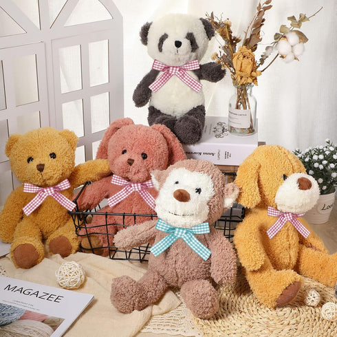 Civaner 7 Pcs Forest Stuffed Animals Bulk - 12.5 Inch Cute Plush Jungle Animal Plush Toys for Kids