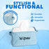 Baskets for Organizing Wipes and Newborn Essentials, Diaper and Wipes Organizer, Linen Basket with Handle, Blue