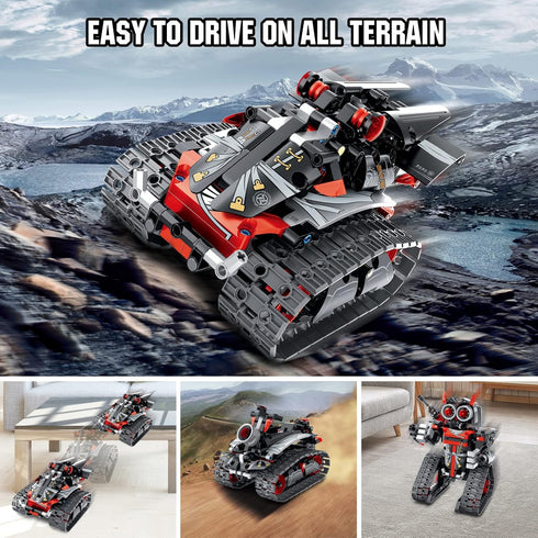 VINTOP 3-in-1 6-12, 419 STEM Remote & APP Controlled Coding Robot Building Kit for Boys Pcs RC Robot/Tank/Car