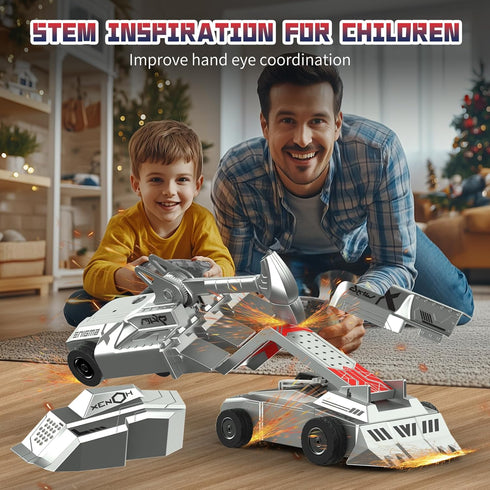 Cetuai 2-Player 2.4 Set 3+ Remote Control Battle Robots, RC Fighting Toys for Kids Wireless Fighting Robots STEM Toys