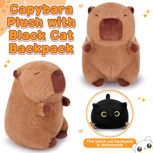 Backpack 9.1 Achwishap Capybara Plush,Capybara Stuffed Animal Cute Plushies,Capybara Plush Toys,Kawaii Plushie Stuffed