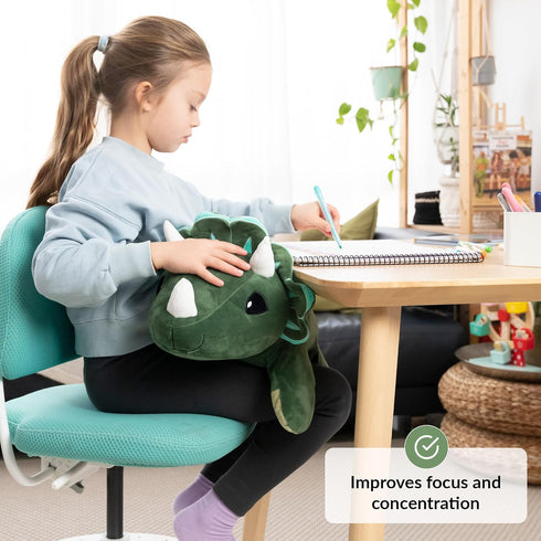 5lb ODOXIA Big Weighted Animals for Anxiety Dinosaur | Stuffed Weighted Plush for Kids, Adults | Weighted Stuffed