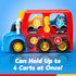 2-4, 2 3 4 5 4 Pack Vroomix JOVA Toddler Truck Toys for Age Carrier Transport Trucks for Kids Year Old Boy, Car Toys