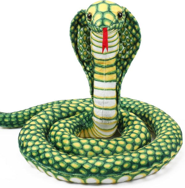 Romart Cobra Snake Stuffed Animal: 67-inch Large Realistic Cobra Plush Toy Long