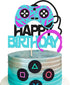 Video Games Level Up Happy Birthday Cake Toppers, Gamers Birthday Party Favors for Video Game