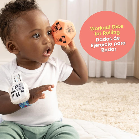 BEBE FUERTE Let's Move Giftset by Robin Arzon - Bilingual Baby Activity Center Sensory Toys for Ages 3 Months and Up