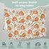 Fall Thanksgiving Pumpkins Floral Baby Blanket, Boho Autumn Holiday Flower Flannel, 30 x 40