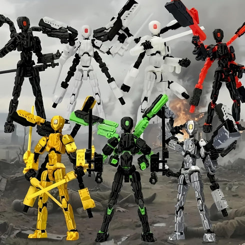 MMXBGS T13 Set, 3D Dummy 13, 13 6 13 13 Action Figure Printed Titan with Arms, T Multi-Jointed Movable, Lucky Robot