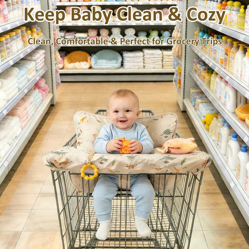 2 1 Shopping Cart Cover for Baby in High Chair Covers for Restaurant Comfortable Grocery Cart Seat Covers for Infant