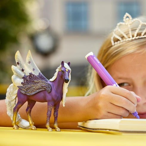 7 5+ 70579 Schleich Bayala - Star Pegasus Figurine with Starry Wings - Magical Winged Horse Toy with Glitter Body