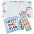 BTBB-24938 Set 4pcs C.R. Gibson Hero Board Book, Wall Reward Chart, and Sticker Potty Training Supplies for Toddlers