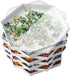 Becko US Stackable Puzzle Sorting Trays - Jigsaw Puzzle Sorters with Lid for Puzzles Up to 1500 Pieces, 8 Hexagonal