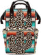 SunFancyCustom Funny Leopard Cactus Cute Diaper Bag Baby Nappy Bag Daughter Multi-Function Custom