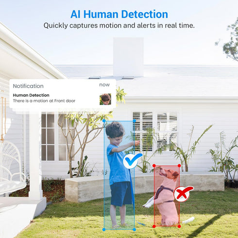 Lunelyx 2.4G Lunely Wireless Video Doorbell Camera, Smart Outdoor Surveillance Cam, Live View, Cloud Storage, AI Human