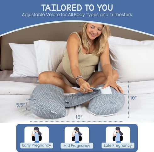 Plus Sized Pregnancy Pillow for Sleeping - Belly, Hip, Back Support for Pregnant Women -Maternity Wedge Pillow