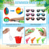 Threan 60 Pcs Pool Beach Party Favors, Beach Balls, Sand Buckets, Shovels, Sunglasses, Water Guns for Kids
