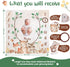 Monthly Baby Milestone Blanket,47"x47" Premium Fleece Baby Monthly Milestone Blanket for Baby Boy or Baby Girl with Felt Marker, Baby Month Milestone Blanket (Woodland Animals) by KooKooBaby