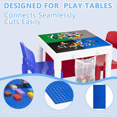 LABITITOUR 4 Pack 10"x10", of Classic Building Baseplates,Building Toy Base Boards to Build On, Brick Toy Builders Mat