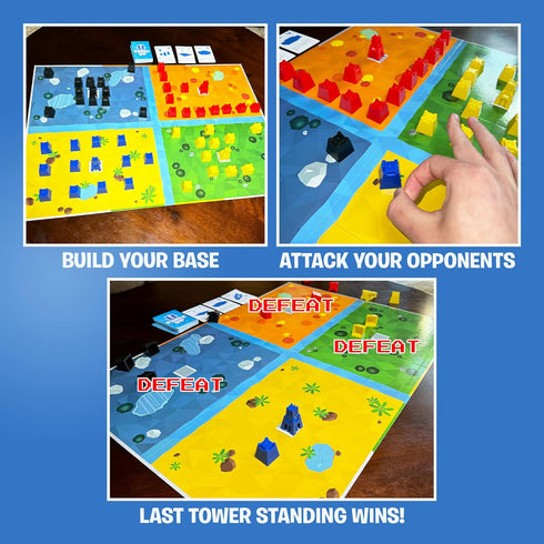 6+), Pixel Forts Board Game by Uzzle Games | Fun Games for Kids (Age Teens, Family Board Games | Build Your Defense