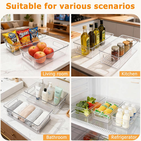 MAIDIWUDI 2Pack Cabinet,DrawerCounter,Kitchen,Refrigerator-Portable Clear Baby Bottle Organizer Portable Baby Bottle