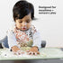 6 100% ezpz Tiny Placemat (Blue) - Months+ - Non-Slip, Silicone Placemat for Infants and Toddlers - Fits on Most
