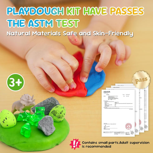 8-Pack JOY SPOT! Play Dough Jars, Reusable Sensory Play Kit for Kids, Non-Toxic, Educational Creative