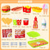 Pretend Play Food Toy Set for Kitchen, Fake Food Plastic Burgers Sandwich Toys Pretend Food Playset Preschool Kitchen Sets Play Food Plastic Food Toys for Restaurant Play Girls Boys
