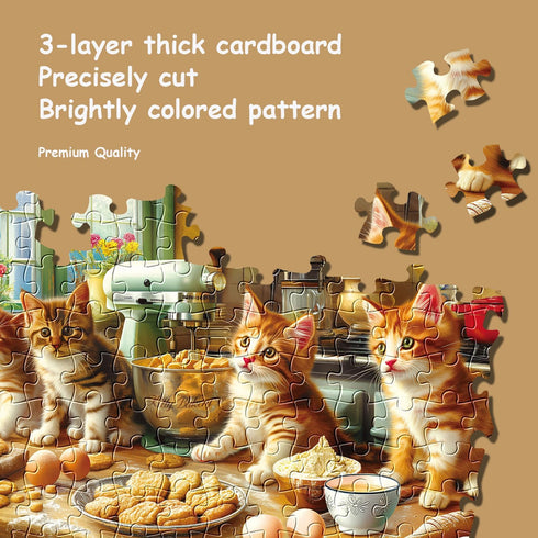 Wishdiam 2 Pack 1000 Jigsaw Puzzles Pieces - Puzzles for Adults - Cute Kitten Cats Funny Pets Animal Lovers Challenging
