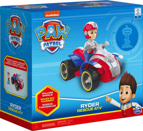 Paw Patrol Ryder’s Rescue ATV Vehicle with Collectible Figure for Kids Aged 3 and Up
