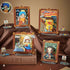 MEIEST 3D Set,Creative (4-The Mini Building Blocks Cute Painting Model DIY Simulation Particle Stereograph Collection