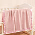 2 Inch Cozy 30x40 Inch Pro Goleem Fleece Baby Blankets for Girls with Satin Trim, Super Soft Plush Receiving Blanket