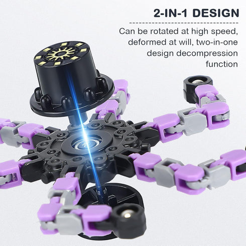Charniol 20 Pcs Transformable Fidget Spinner Toys Funny Sensory Chain Robot Fidget Spinner DIY Deformed Mechanical