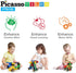 Picasso Toys STEM Learning Toys 105 Piece Building Block Set, Kids Construction Engineering Kit with IdeaBook