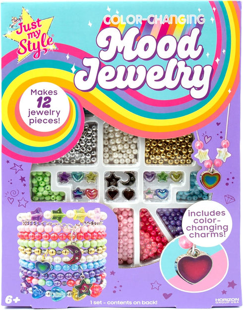 Just My Style Color-Changing Mood Jewelry Making Kit, Bracelet & Necklace Making Kit for Girls & Boys Ages 6-10