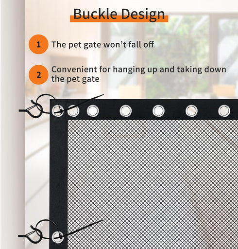 6 (120'' 30'') NWK Magic Dog Gate for Stairs Pet Gate for The House Providing a Safe Enclosure for Pets to Play