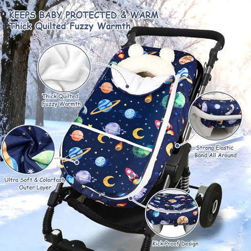 Pack Set Pea Pod of Nursing Pillow Cover and Baby Car Seat Cover Infant Car Seat Canopies Cover for Newborn
