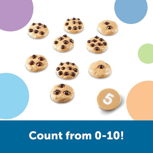 Counting Learning Resources Smart Cookies - Chocolate Chip Play Food, Preschool Activities, Toddler Sensory Toy, Play