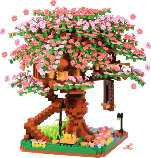 Japanese Cherry Blossom Tree Building Block Set Teen Age 14+, Sakura Flowers