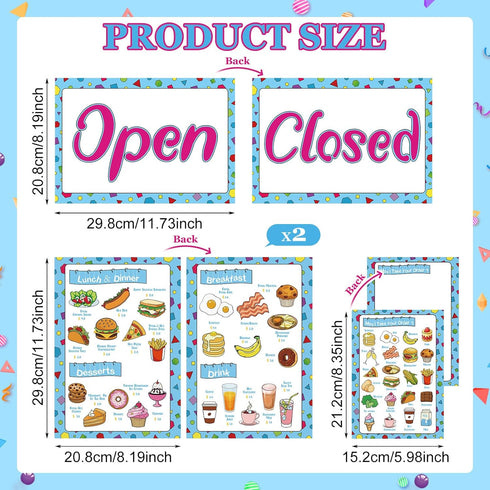 6 Set, 4 1 1 Pcs Play Restaurant Menus for Kids Pretend Restaurant Order Pad Food Menu Kitchen Diner Toy Pretend Menu