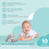 Spasilk Washcloth Wipes Set, Soft Terry Washcloth Set for Newborn Boys and Girls, Pack of 10, Gray Celestial