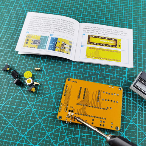 DIY Soldering Project Game Kit Retro Classic Electronic with 5 Games and Acrylic Case, Ideal for STEM Education
