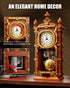 TYCOLE Set, 6+ Vintage Pendulum Clock Building Block Stem Toy with Real Clock Function and Linkable Mechanical