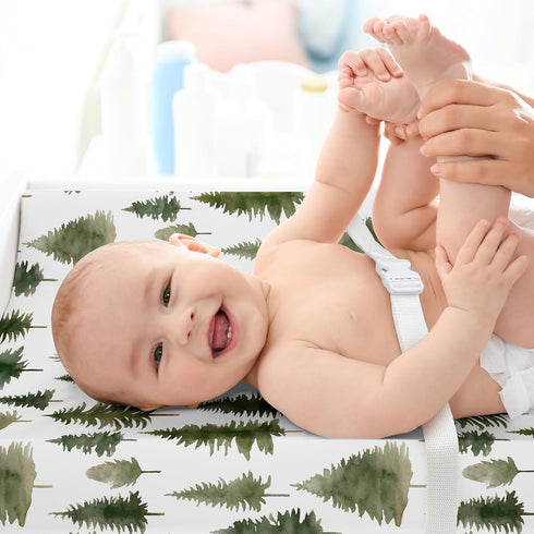 Sweet Jojo Designs Baby Changing Pad Cover Sheet (Sage Green Woodland) for Girls/Boys, Infant/Newborn Diaper Change